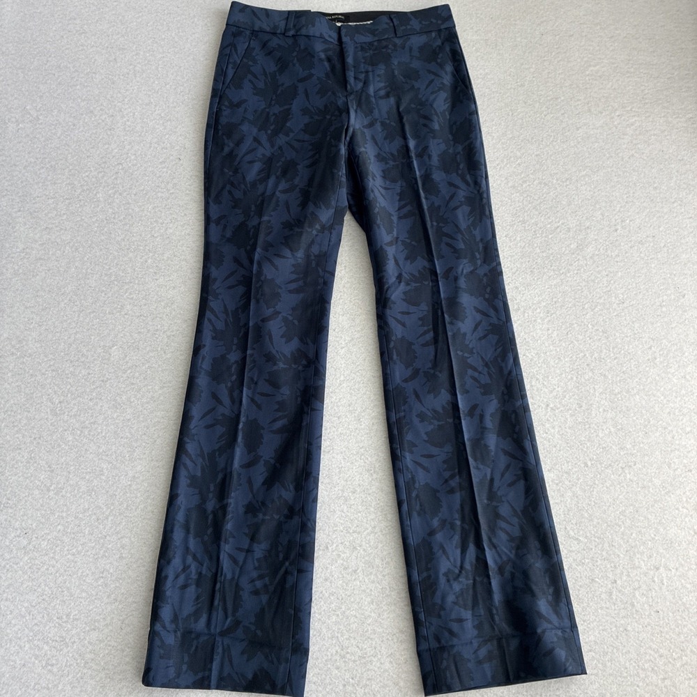 Banana Republic Logan Floral Trouser Wool Blend Dress Pants Career Professional